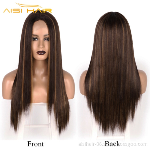 Aisi High colors hightlight to ship wholesale hot selling african cheap for black woman U part lace synthetic natural hair wigs